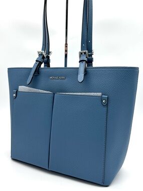 Michael Kors Jet Set Medium Pocket Tote Bag Cornflower